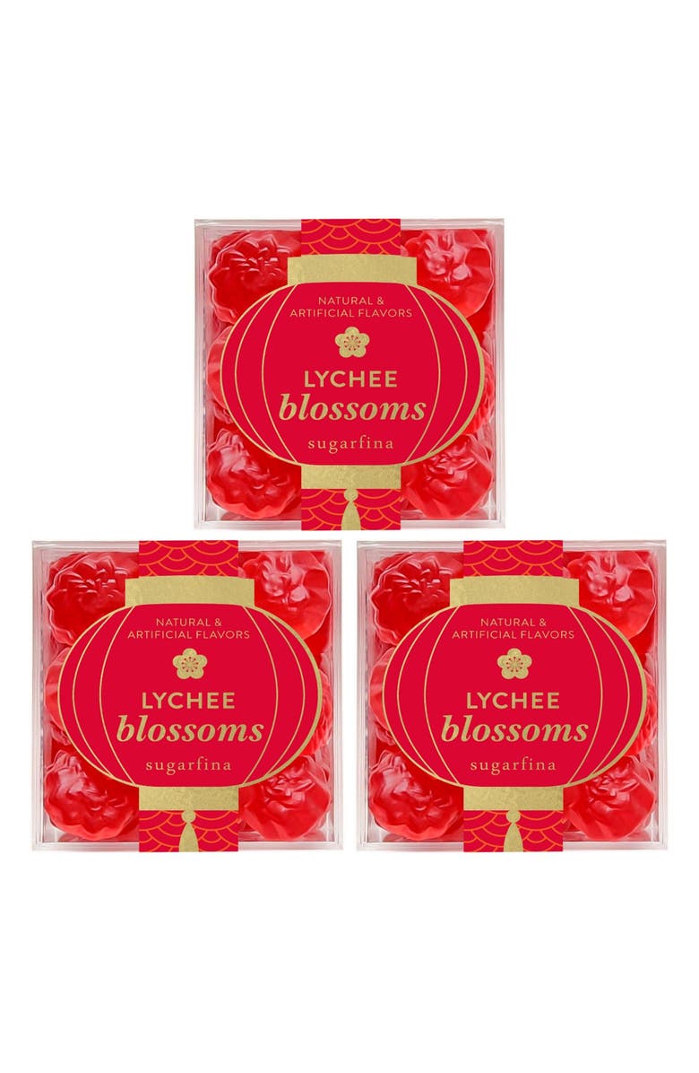 sugarfina Lychee Blossoms Set of 3 Candy Cubes, Main, color, 