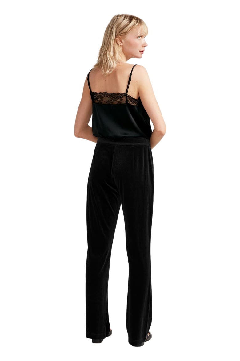 Reverie Velvet Pant, Alternate, color, Black