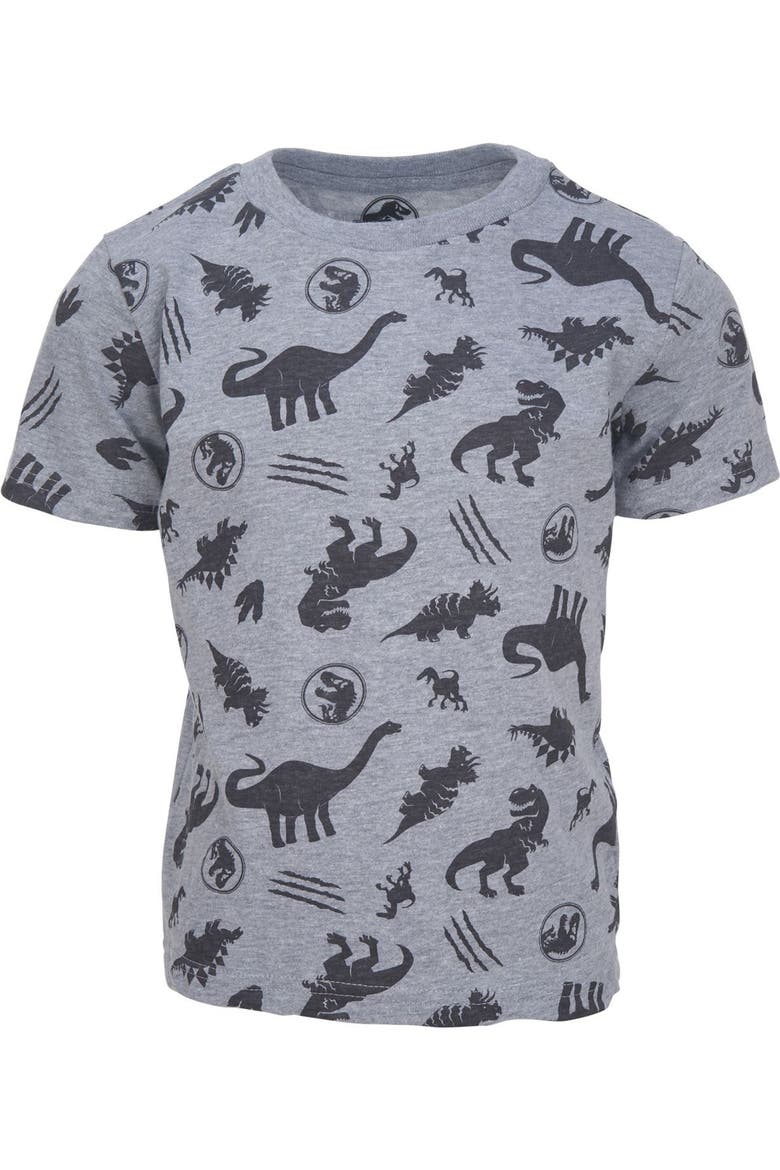 Jurassic Park T-Rex 3-Pack Short Sleeve Tees, Alternate, color, Black Blue Gray