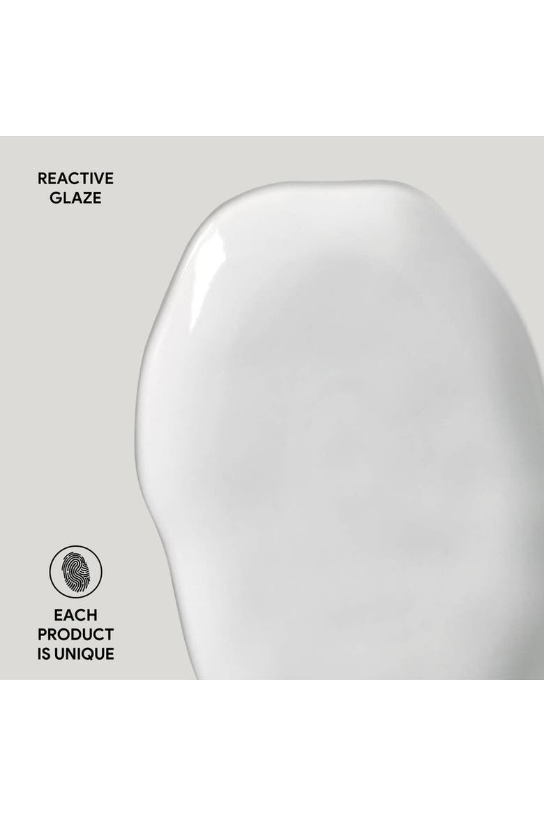 Shallow Bio Oval Platter Medium Set of 4, Alternate, color, New White