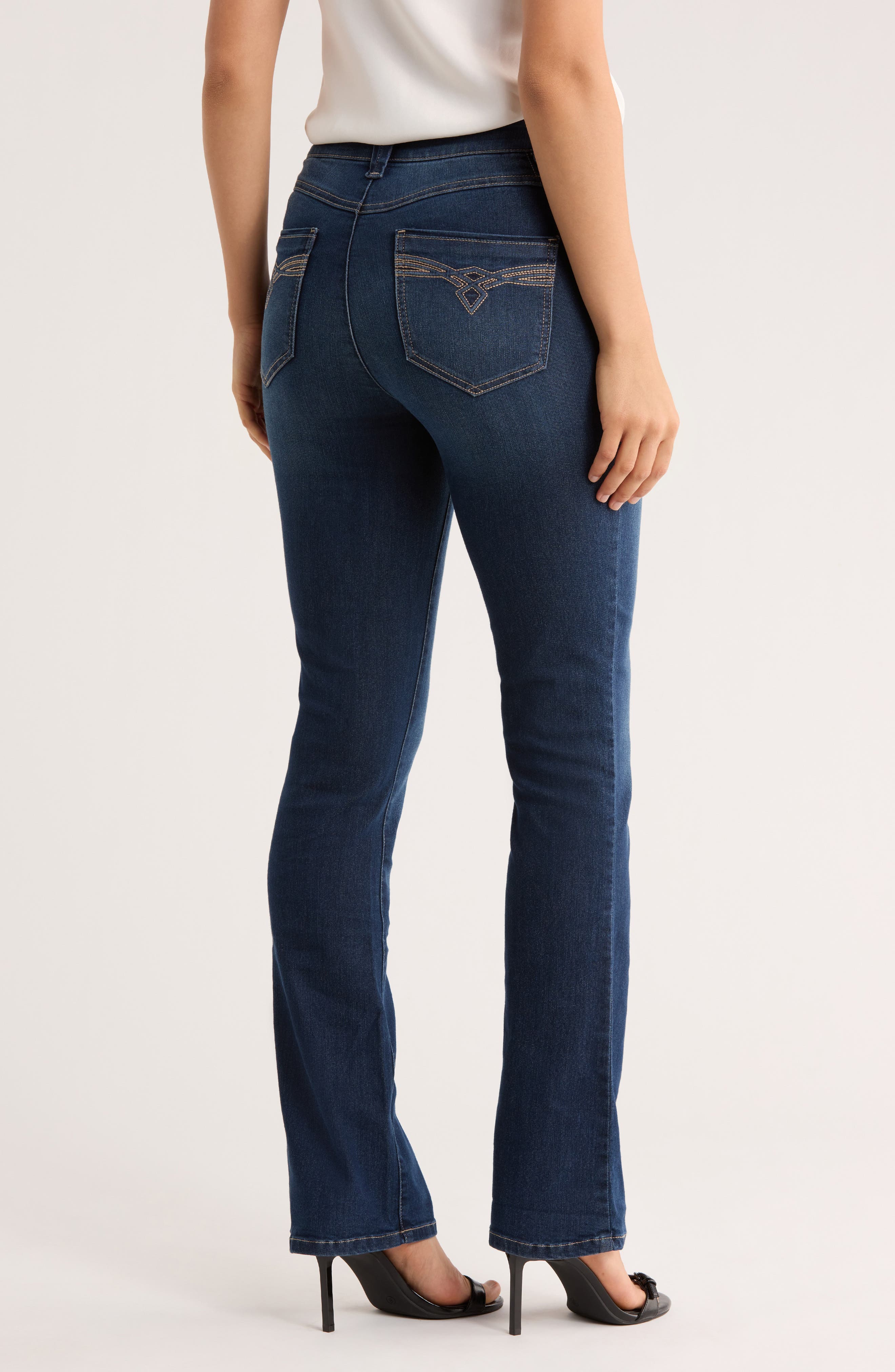 Embroidered Pocket Bootcut Jeans - image 2