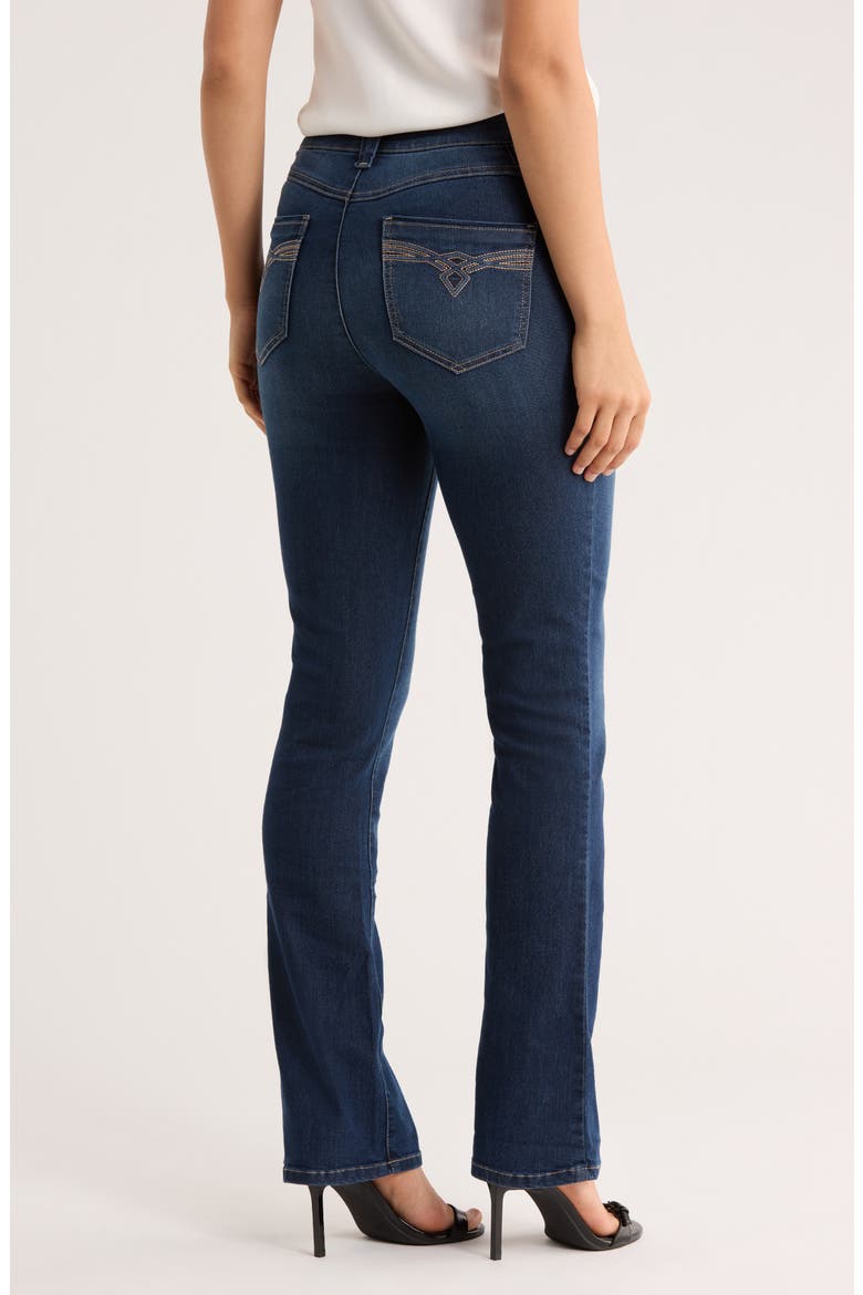 Embroidered Pocket Bootcut Jeans, Alternate, color, INDIGO