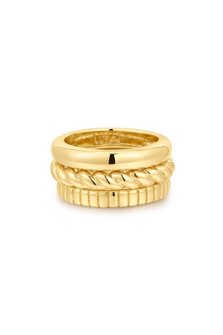 The Kiara Set of 3 Rings, Main, color, GOLD