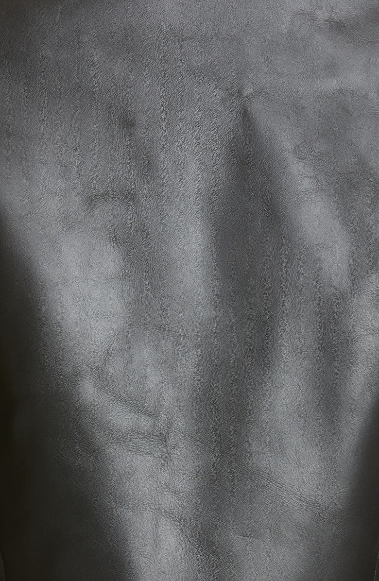 Simone Rocha Puff Sleeve Leather Crop Biker Jacket, Alternate, color, 