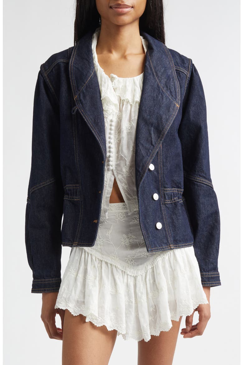 Dolie Denim Jacket, Main, color, BLUE