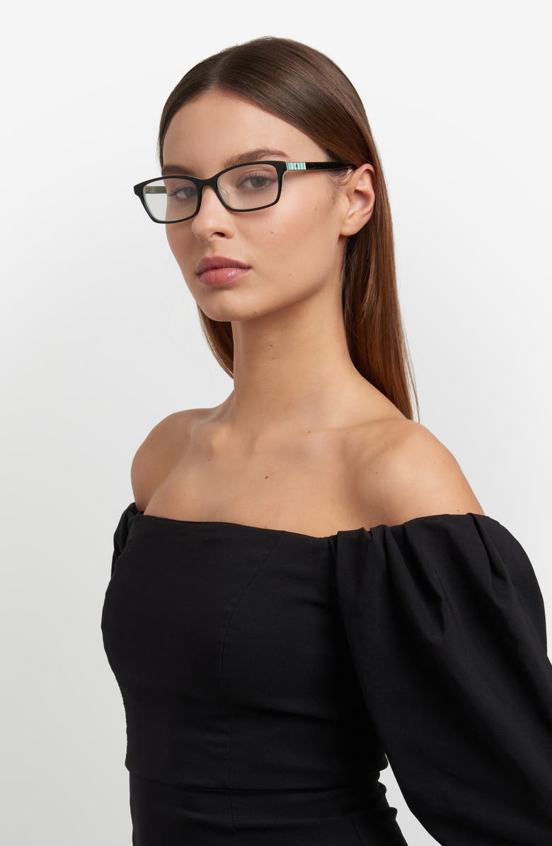 Kate Spade New York jackeline 52mm rectangular optical glasses, Alternate, color, 