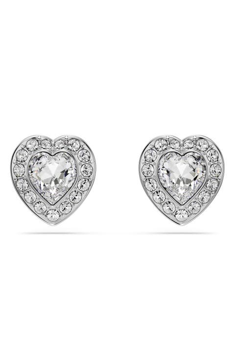 x Ariana Grande Angelic Crystal Heart Halo Stud Earrings