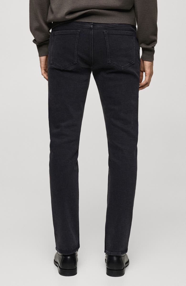MANGO Jan Slim Fit Jeans, Alternate, color, Black Denim