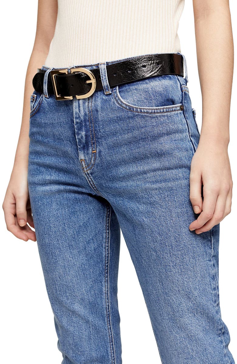 Topshop Logo Belt, Alternate, color, 