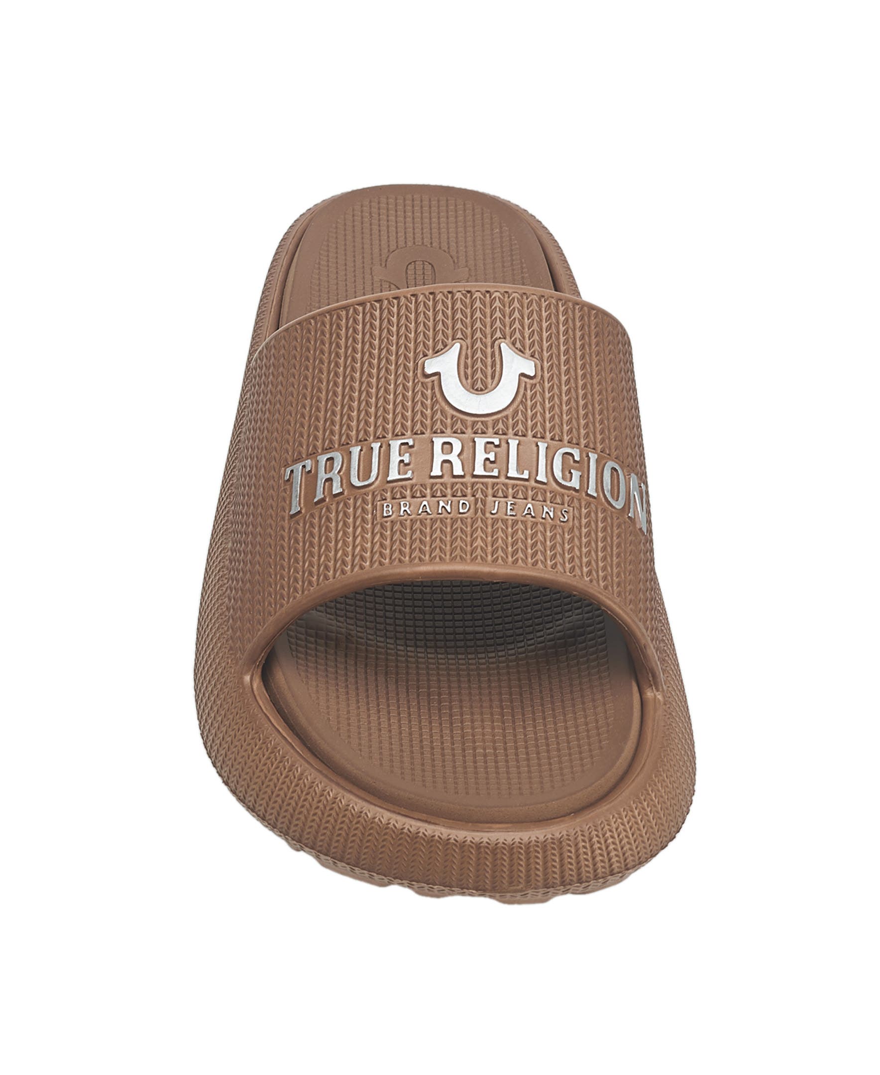 True Religion Meg Pool Slide, Alternate, color, Brown