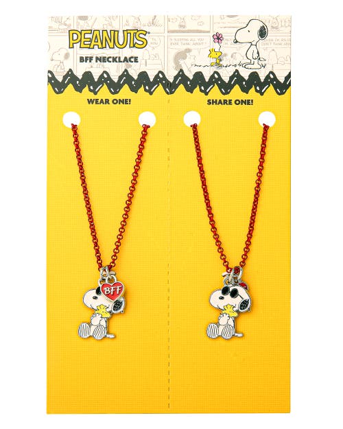 Peanuts Snoopy And Woodstock Bff Fashion, 2 Piece Necklace Set In Multi
