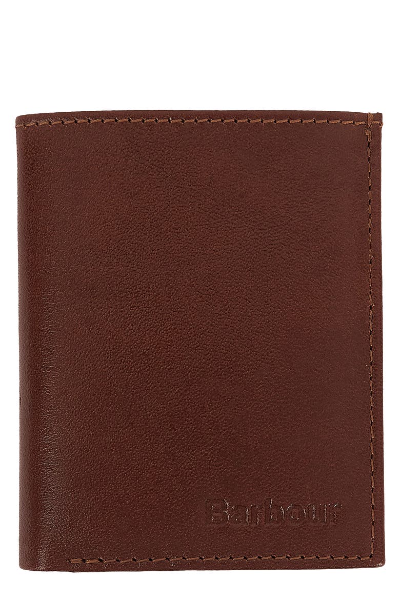 Small Colwell RFID Leather Bifold Wallet, Main, color, BROWN/ CLASSIC TARTAN