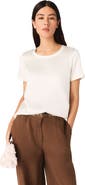 maje Short-sleeved silk top