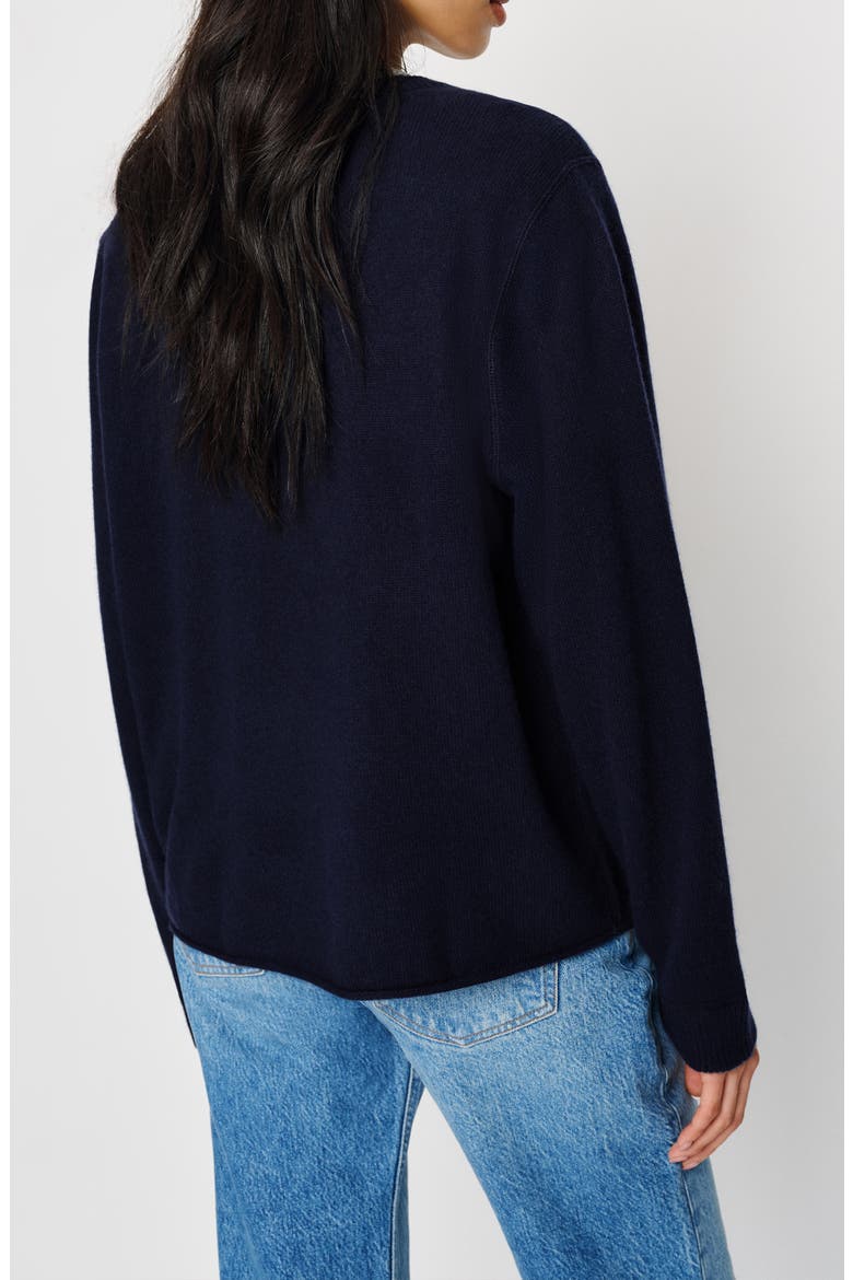 Oversize Cashmere & Wool Sweater, Alternate, color, NAVY