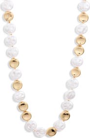 Nordstrom Faux Pearl & Bead Necklace