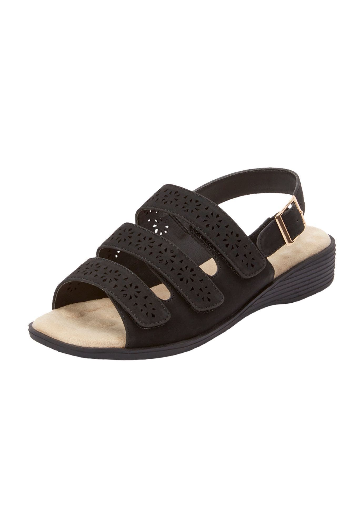 Comfortview The Sutton Sandal, Main, color, Black