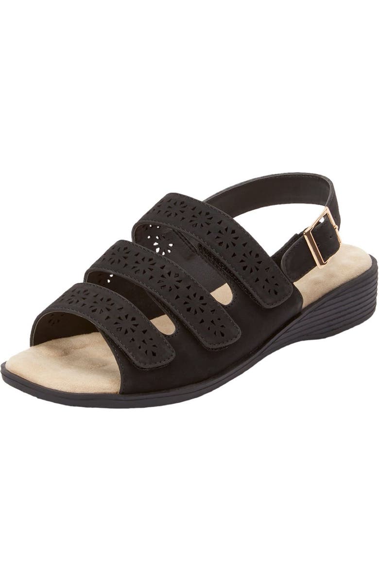 Comfortview The Sutton Sandal, Main, color, Black