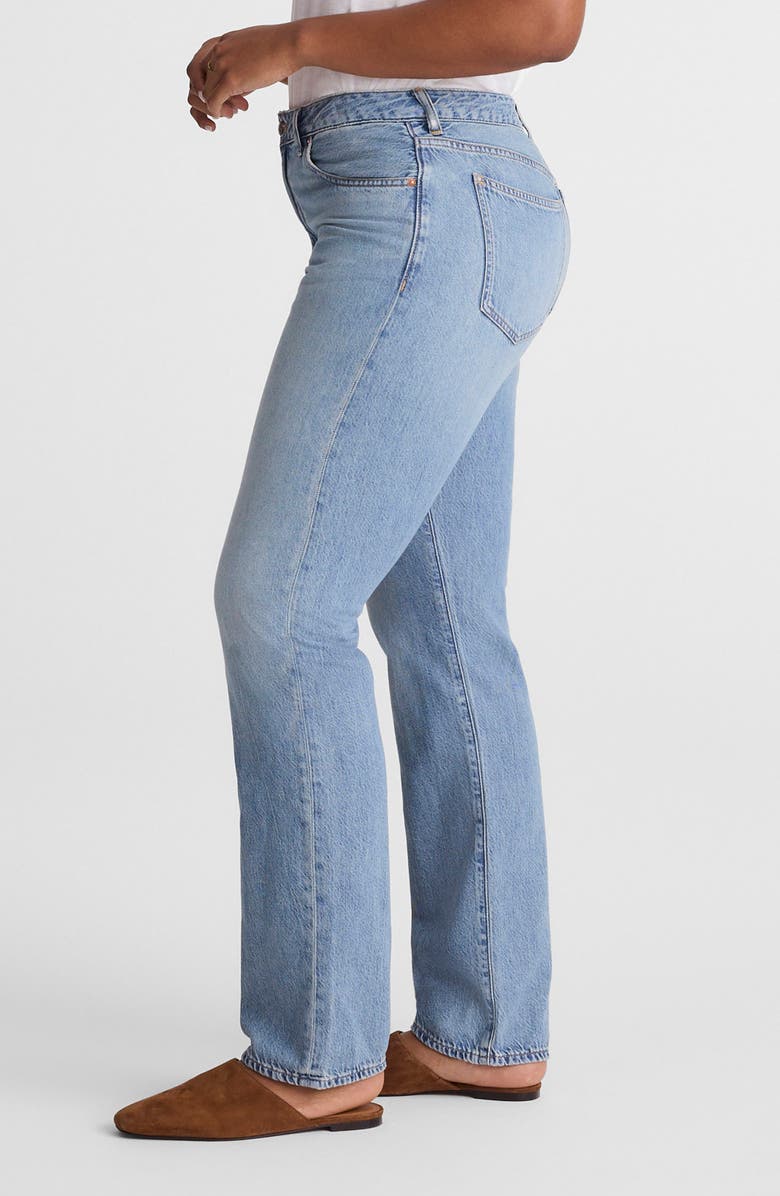Madewell The Curvy Dean Easy Straight Jeans, Alternate, color, Faded Horizon Wash
