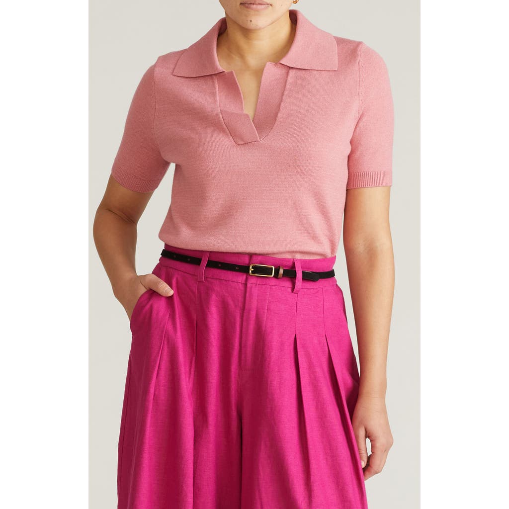 Universal Standard Short Sleeve Sweater In Virginia Rose
