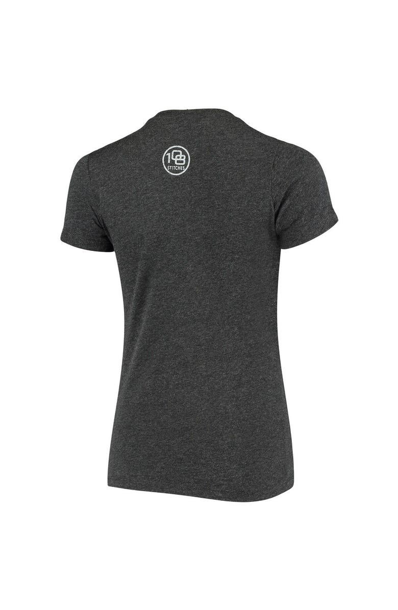 108 STITCHES Women's Black Sacramento Dorados Copa de la Diversion Script Tri-Blend Scoop Neck T-Shirt, Alternate, color, 