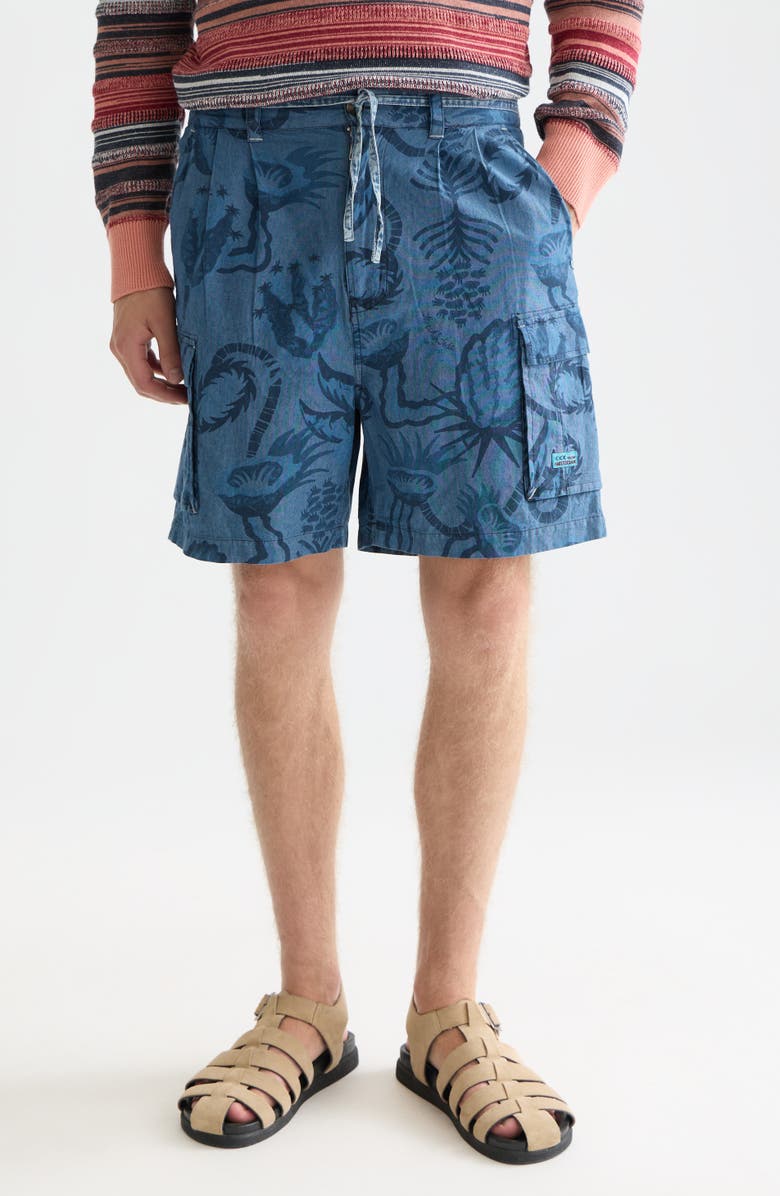 Scotch & Soda Chambray Cargo Shorts, Main, color, 