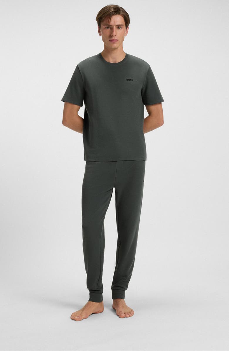 BOSS Waffle Knit Lounge Pants, Alternate, color, Open Green