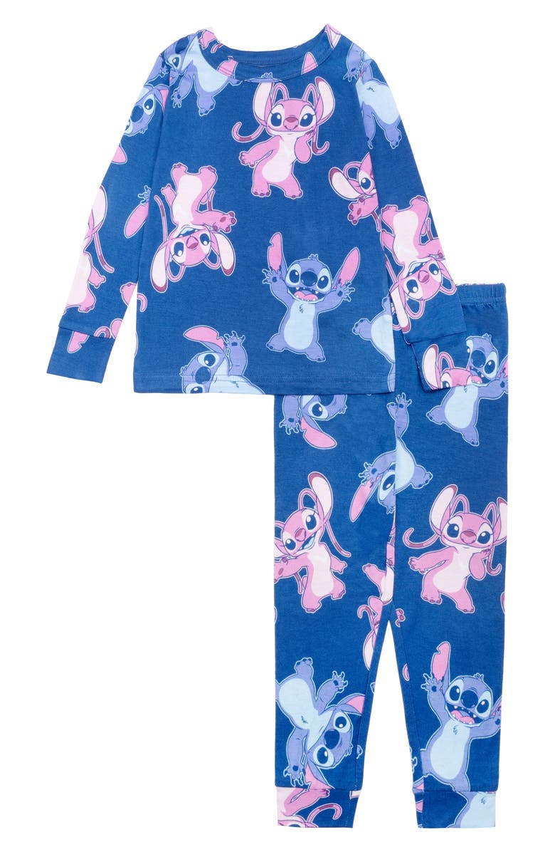 AME Kids' Stitch Long Sleeve Pajamas, Main, color, Blue