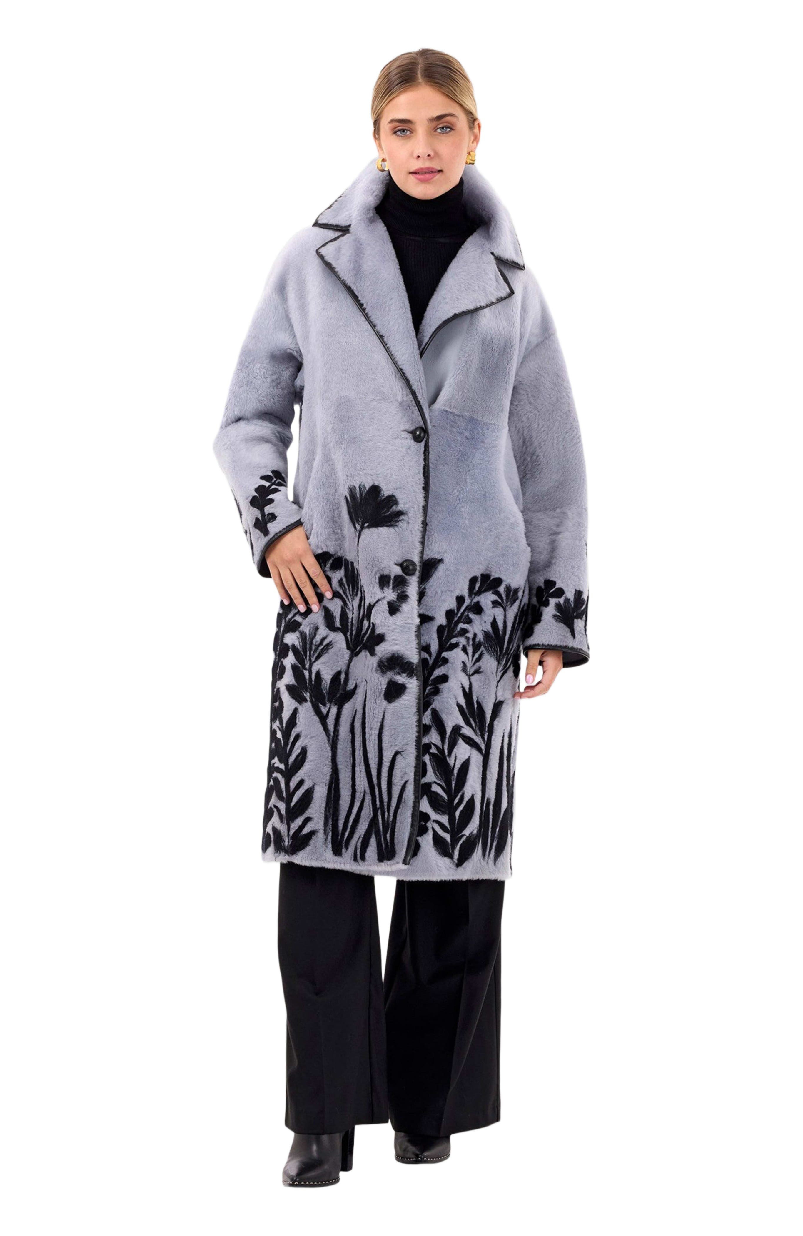 Reversible Genuine Shearling Short Coat