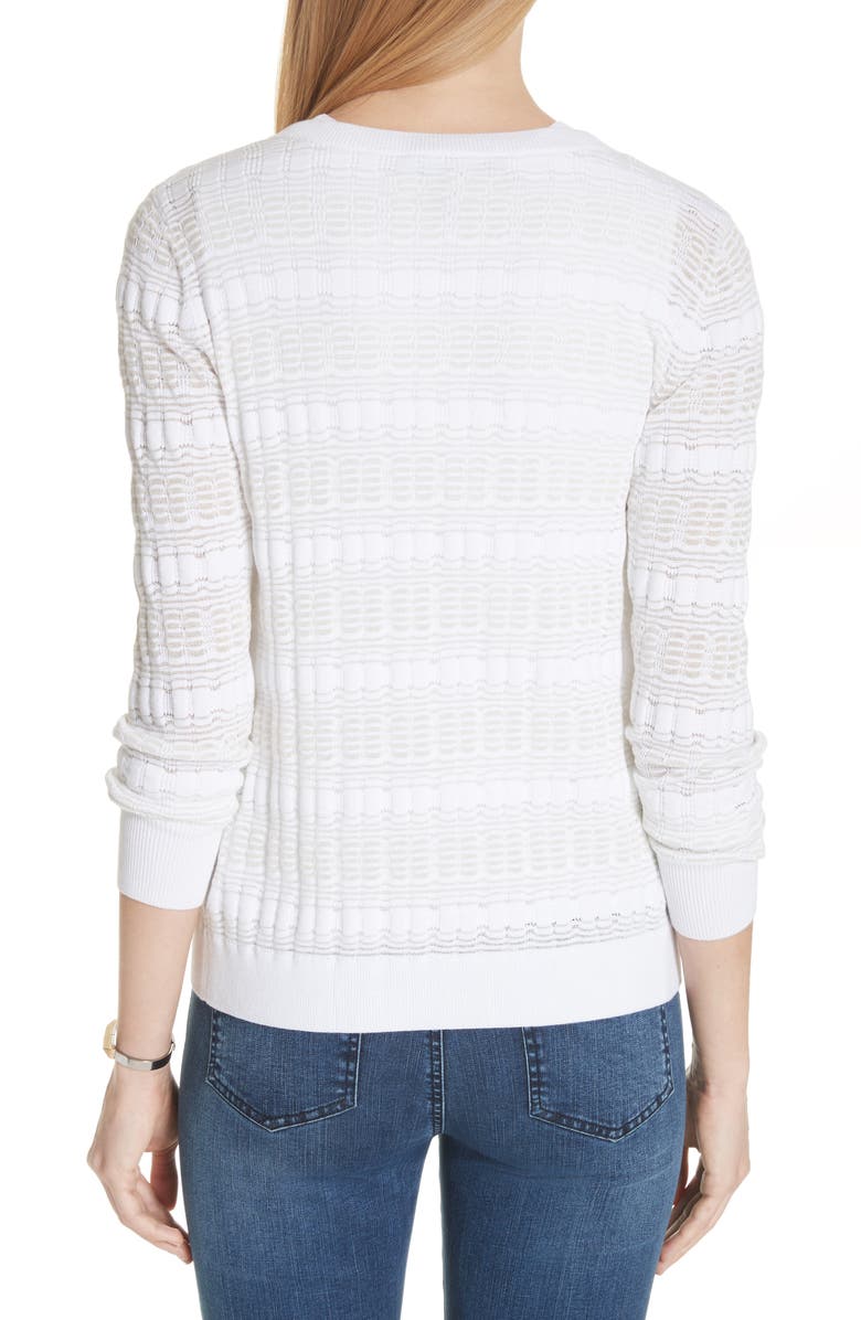 St. John Collection Monica Sheer Knit Cardigan, Alternate, color, 