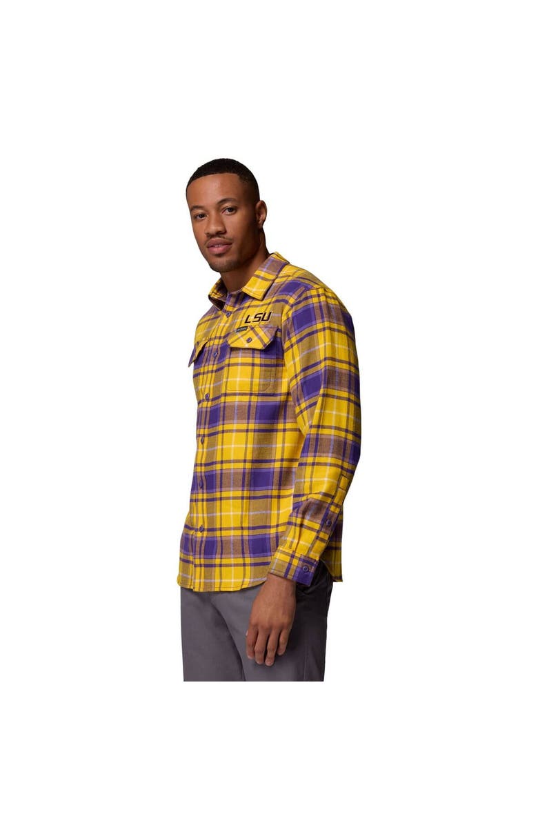 Columbia Men's Columbia  Purple LSU Tigers Flare Gun Omni-Wick Flannel Long Sleeve Button-Up Shirt, Alternate, color, Purple