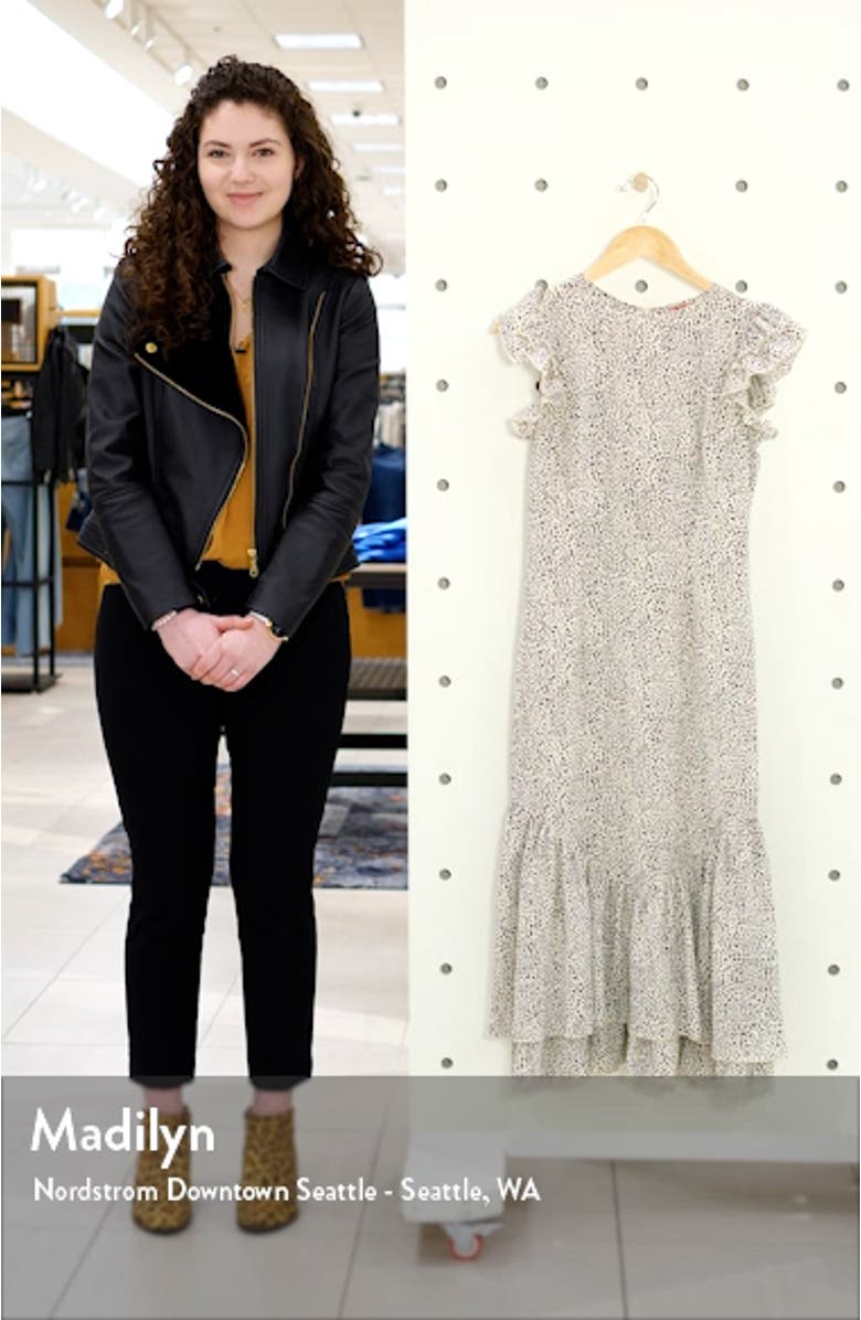 Caggie Ruffle Midi Dress, sales video thumbnail