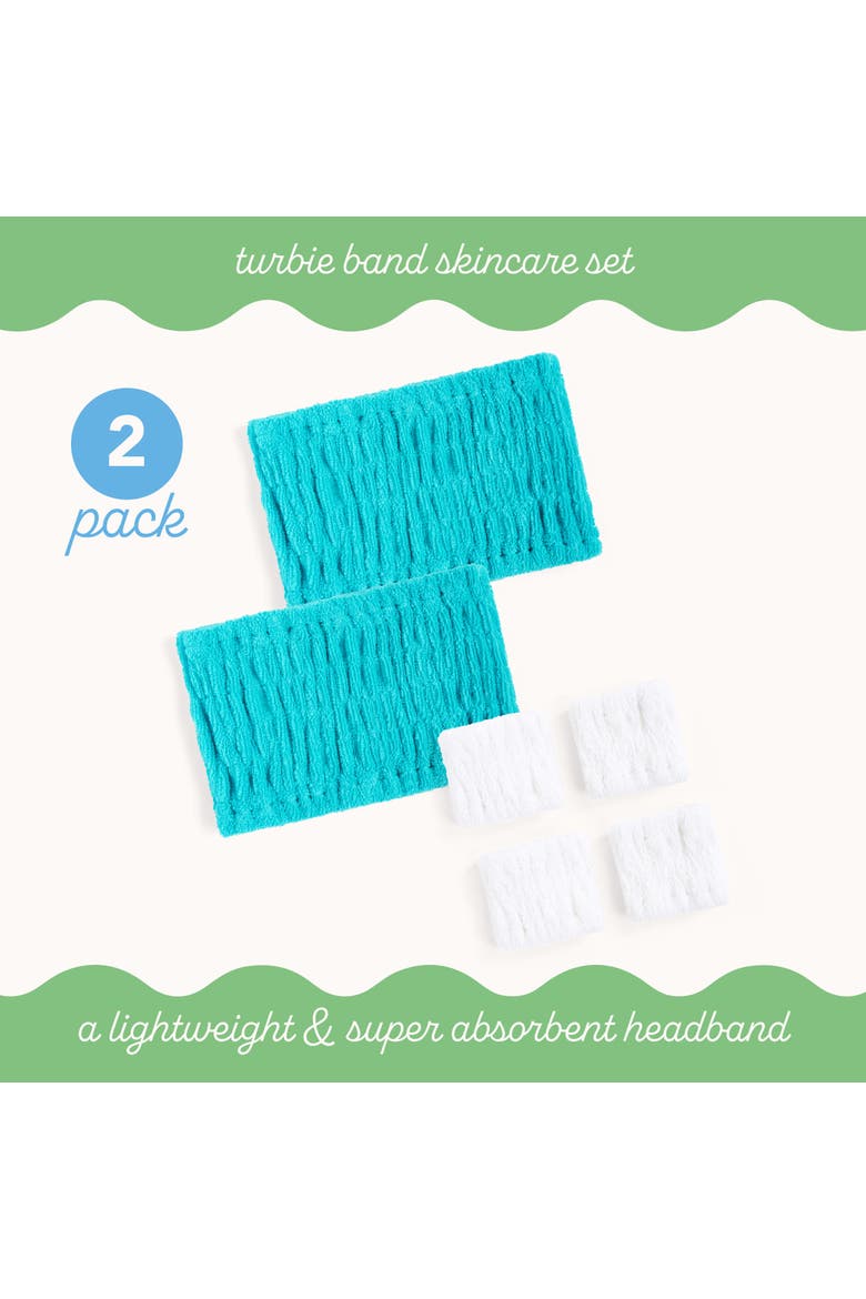 2 Turbie Band and 4 Turbie Wrist Bands Cotton Set, Alternate, color, Capri