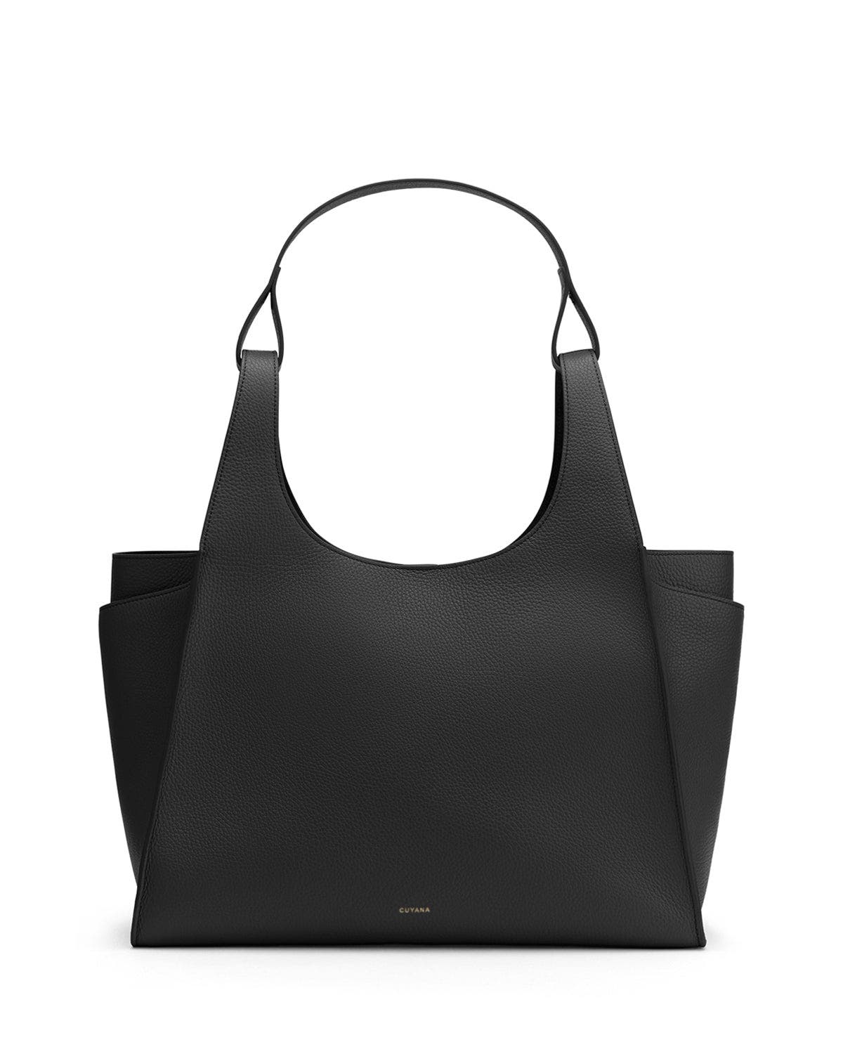 Cuyana Double Loop Satchel, Main, color, Black