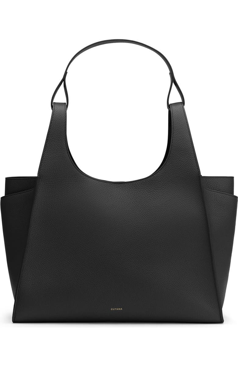 Cuyana Double Loop Satchel, Main, color, Black