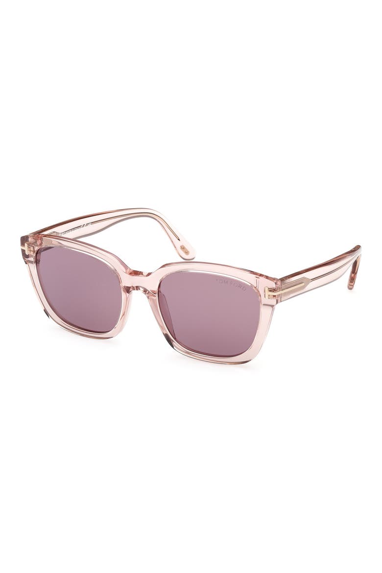 Haylay 53mm Square Sunglasses (Nordstrom Exclusive), Alternate, color, SHINY TRANSPARENT POWDER ROSE