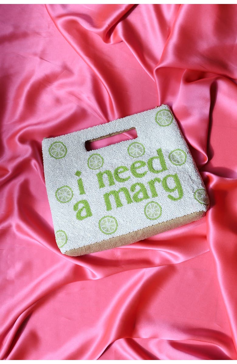 Island to East Side I Need a Marg Handle Pouch, Alternate, color, White