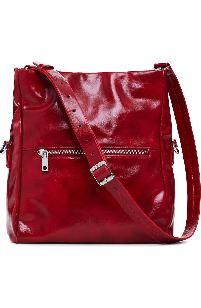 Desigual Patent Faux Leather Handbag, Alternate, color, Red