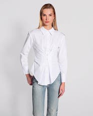 THEO The Label Nemesis Cinched Epaulet Shirt
