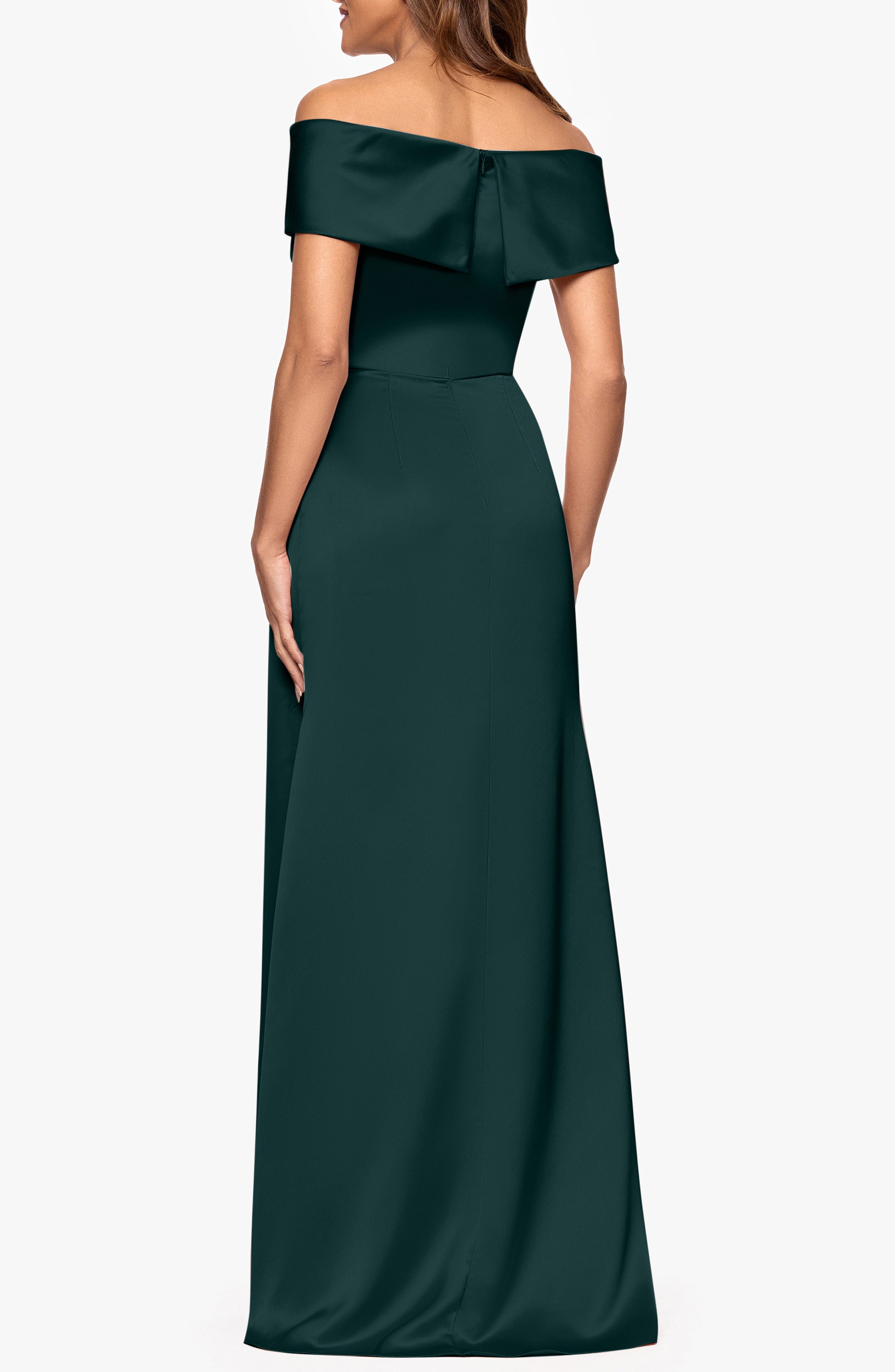 Off the Shoulder Satin Gown - image 2