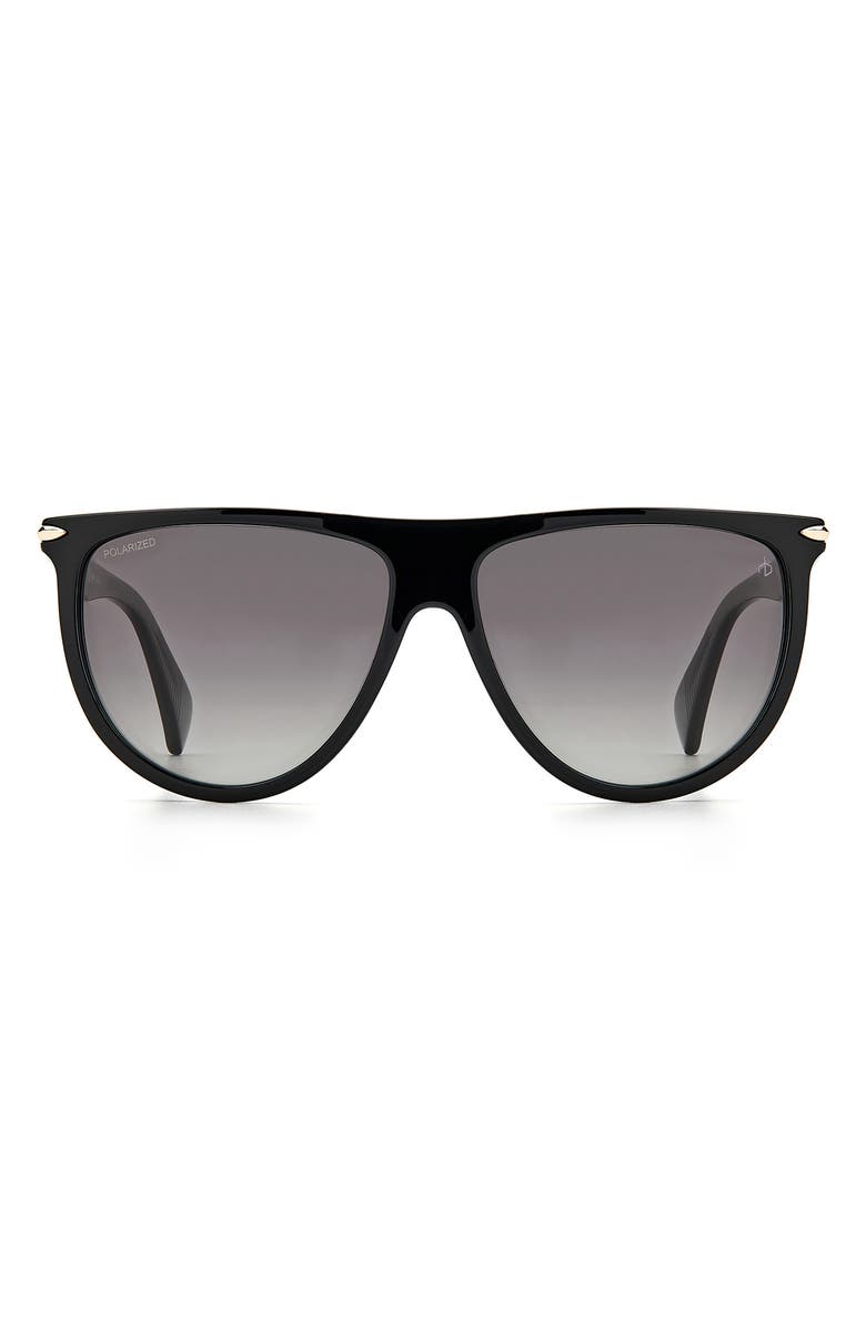 rag & bone 57mm Polarized Flat Top Sunglasses, Main, color,