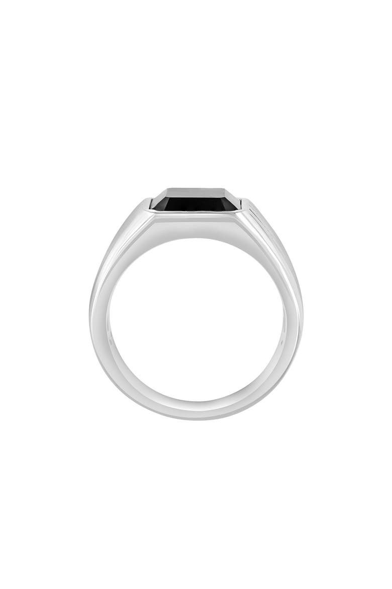 Men's Onyx Signet Ring, Alternate, color, BLACK