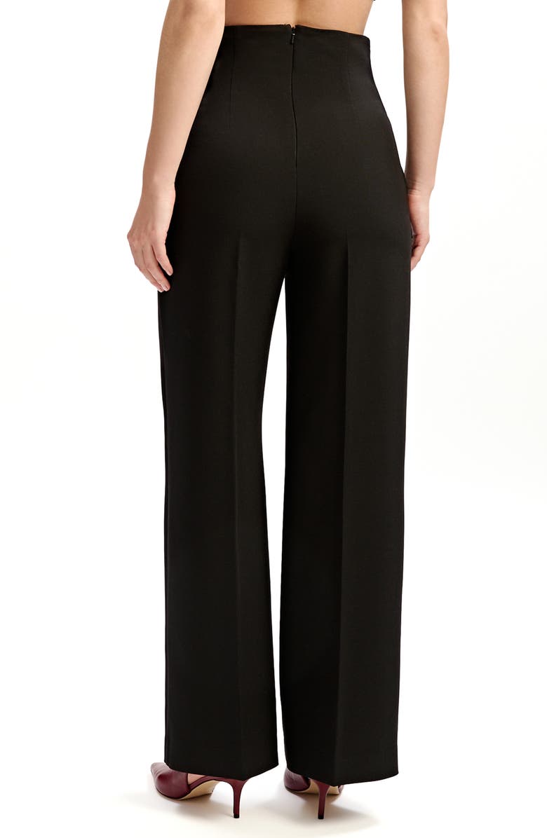 Bardot Polina 'V' Waist Pants, Alternate, color, Black