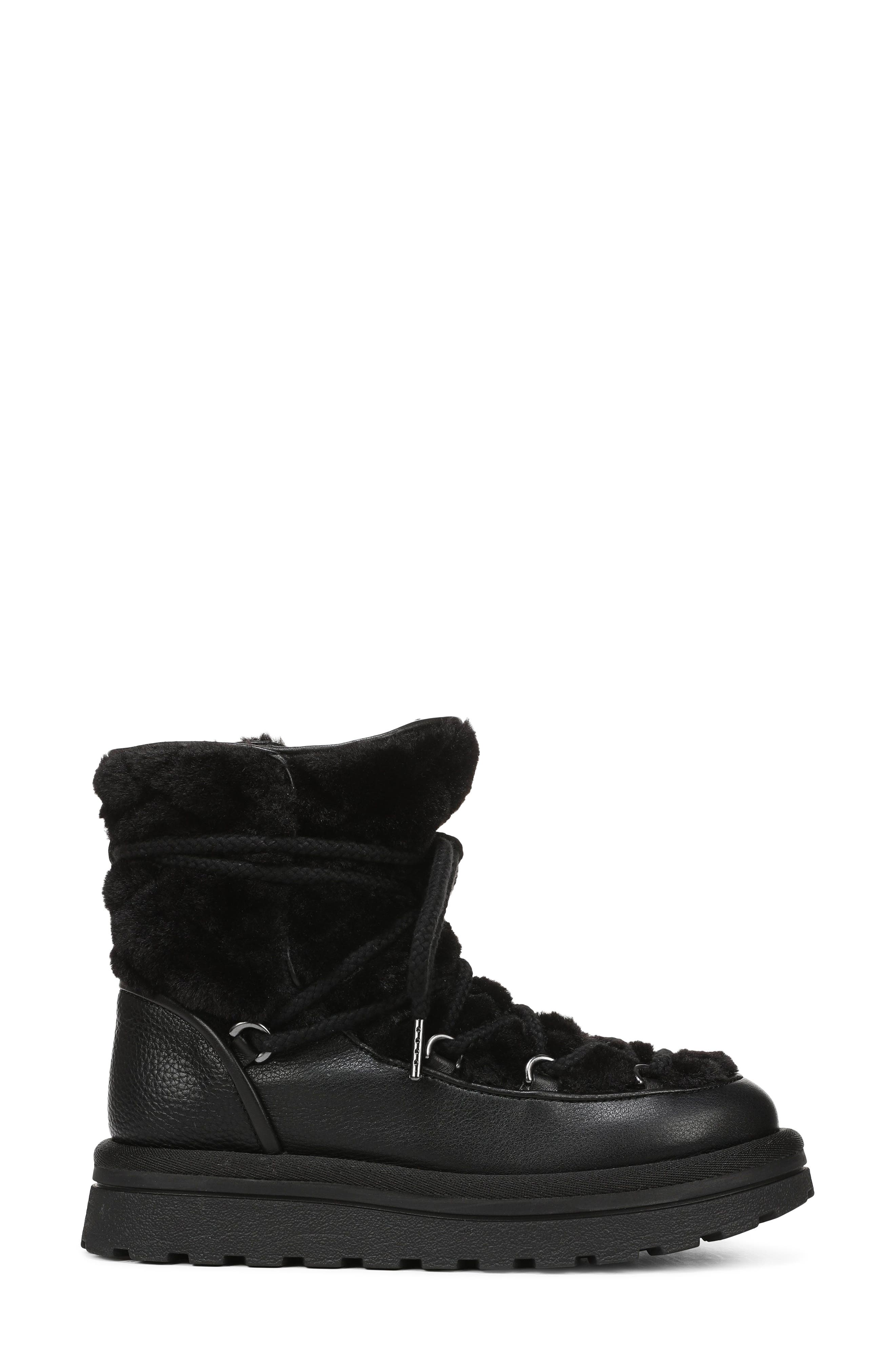 Ovie Faux Fur Bootie, Alternate, color, BLACK