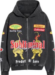 PacSun Subliminal Racing Zip Hoodie