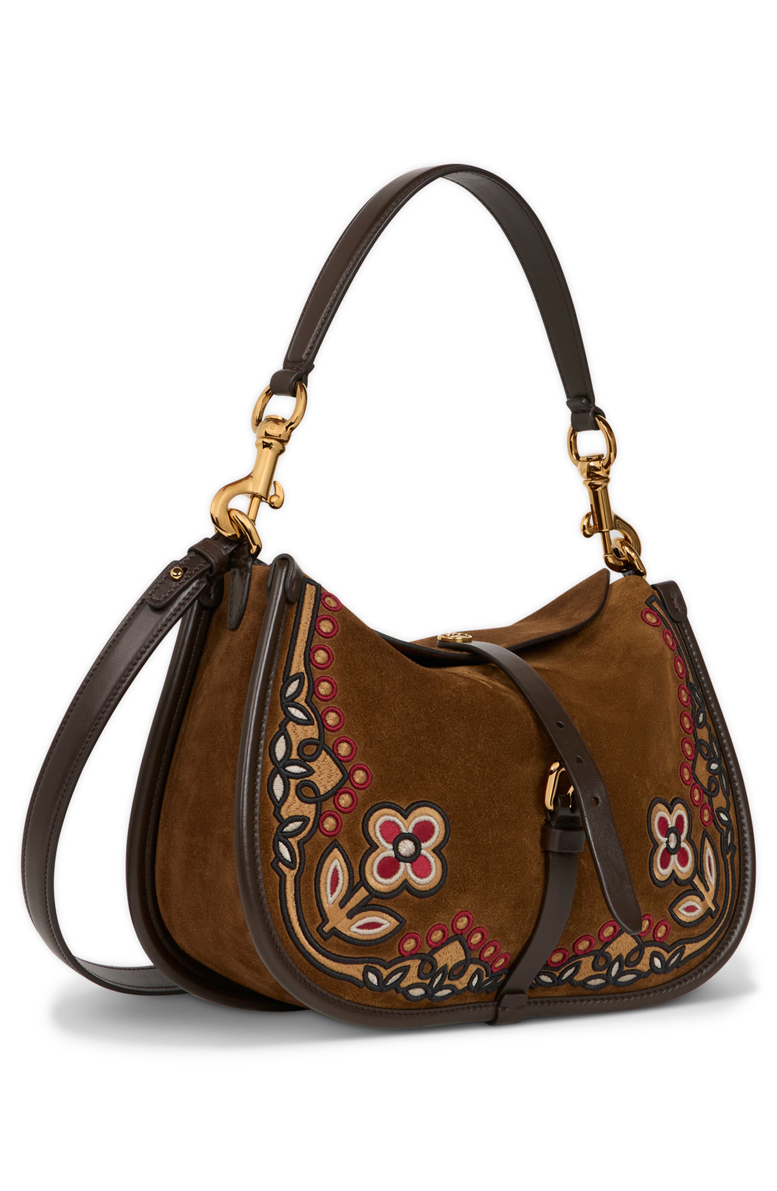 Etro Embroidered Crossbody Bag, Alternate, color, Sand