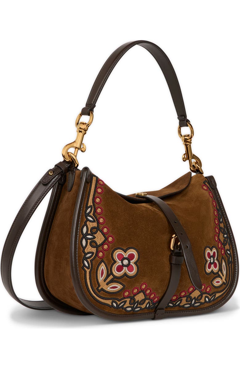 Etro Embroidered Crossbody Bag, Alternate, color, Sand