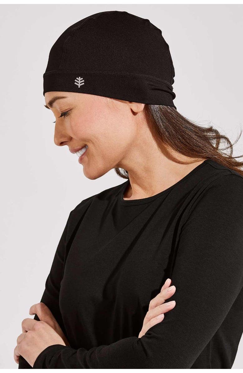 Coolibar UV Skull Cap - UPF 50+ Sun Protection - Hubbard, Alternate, color, Black