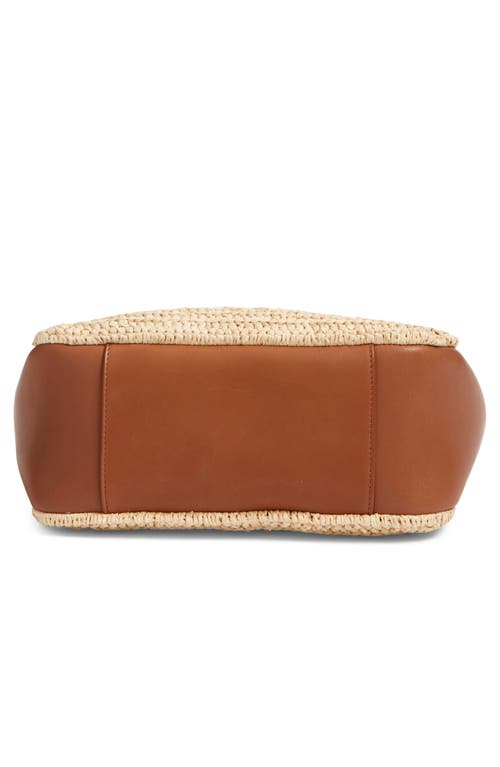 Saint Laurent Le 5 À 7 Raffia & Leather Hobo Bag