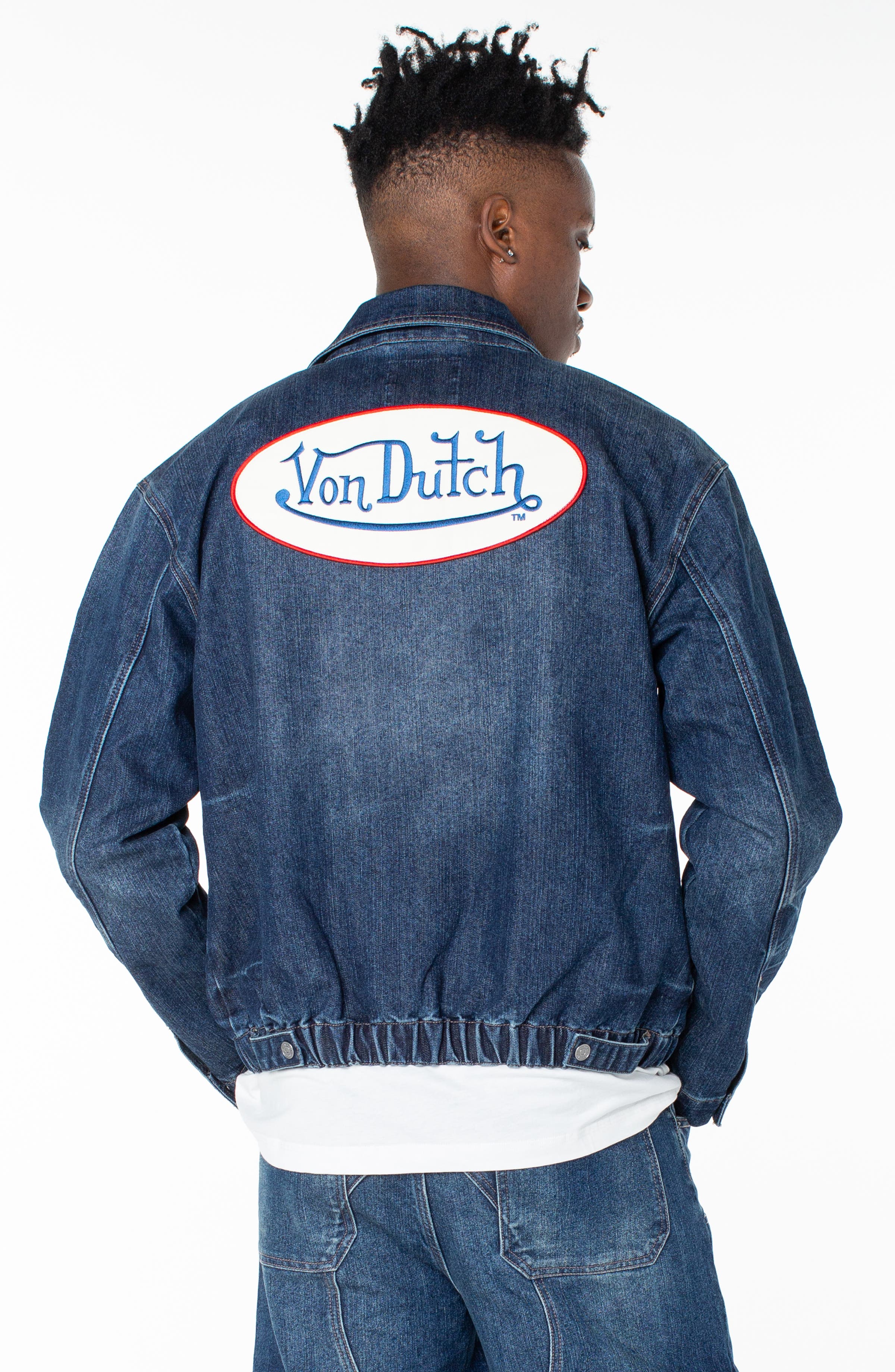 Pagans Collared Bomber Denim Jacket - image 2