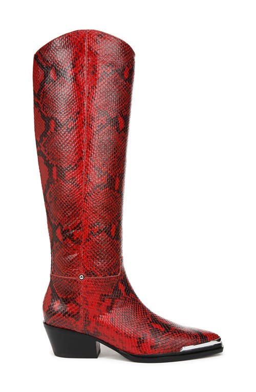 Franco Sarto Billie Knee High Western Boot In Red